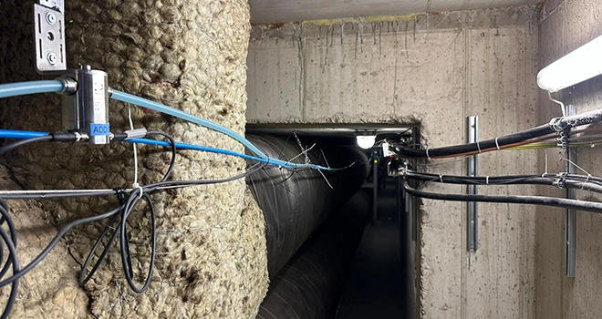 Vermessung Schmid-Schlauchwaagensystem zur überwachung eines Gebäudes