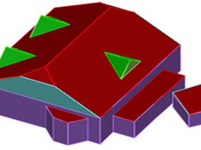 Ebenenbasierte Modellierung- Bild zeigt eine digitale Modellierung einer Burg.