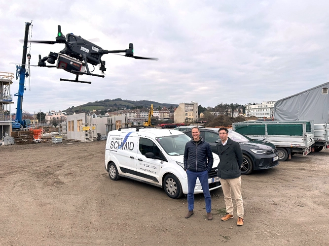 Erste Tests der neuen Lösung aus Drohne und Laserscanner